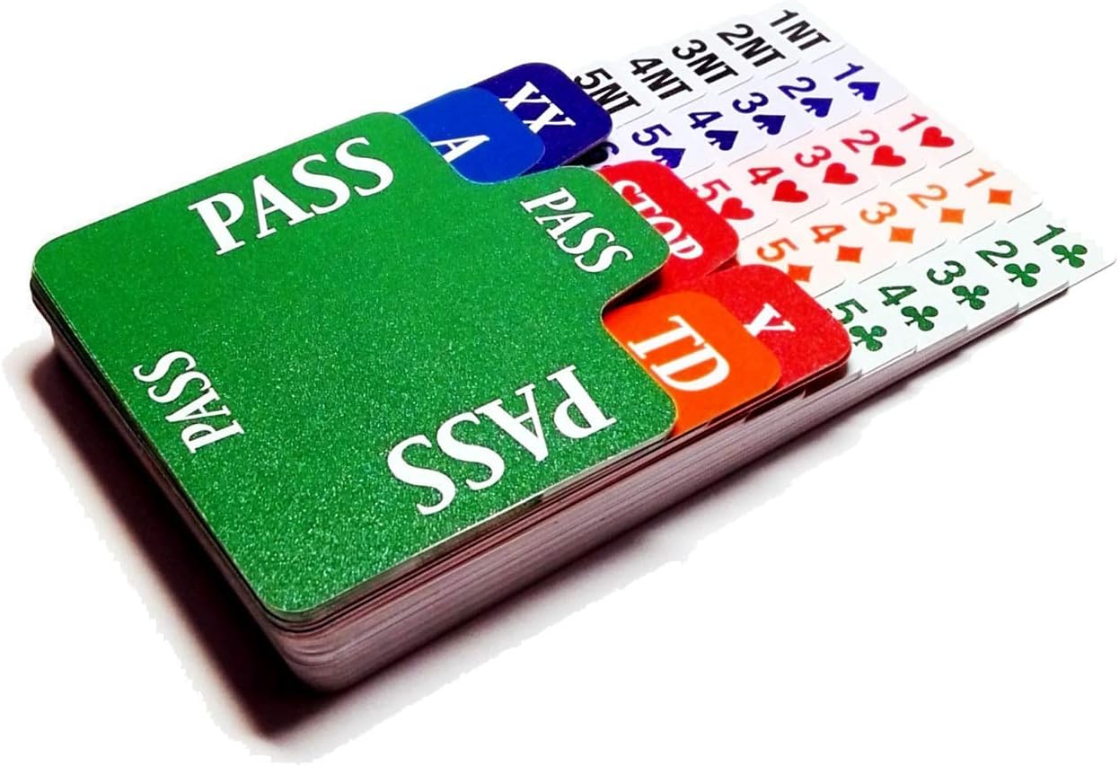 TSB Replacement Cards Made of Quality New Plastic(Symmetrical Type,Set of 4) for Bidding Boxes and Bidding Devices Durable,Washable and Sterilizable