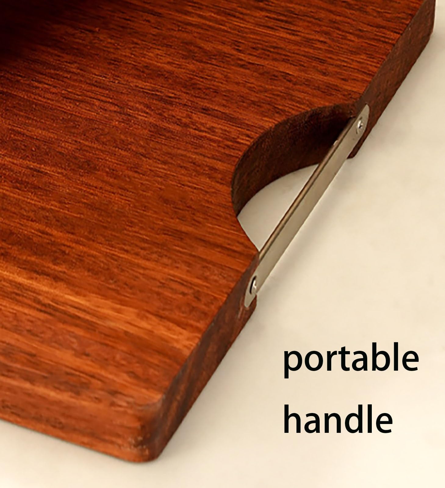 Tabla de Cortar de Madera, Tabla de Cortar Madera sándalo Primera Calidad con Mango(L)