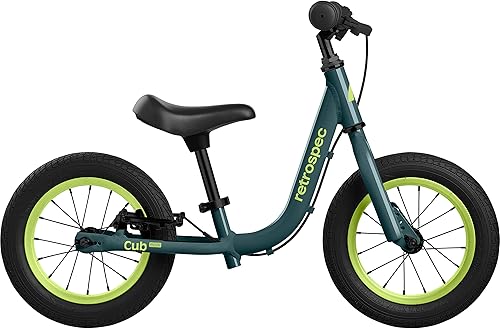 Miniatura 2 de Retrospec Cub Plus - Bicicleta de equilibrio para niños y niñas de 18 meses a 4 años, sin pedales, con marco ligero y freno en V ajustable, asiento