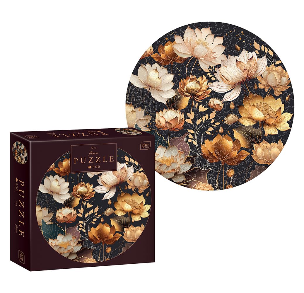 Interdruk - 500 Piece Round Jigsaw Puzzle for Adults - Flowers no. 1, 63 cm (diameter) - Image 4