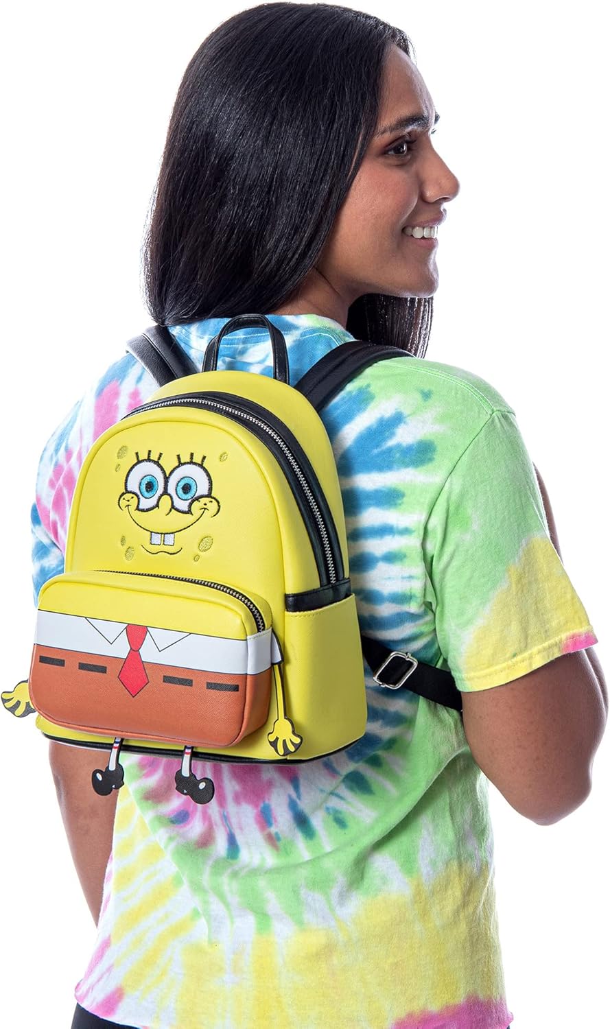 INTIMO Nickelodeon SpongeBob SquarePants Body Hanging Legs Mini Backpack 10" - Image 2
