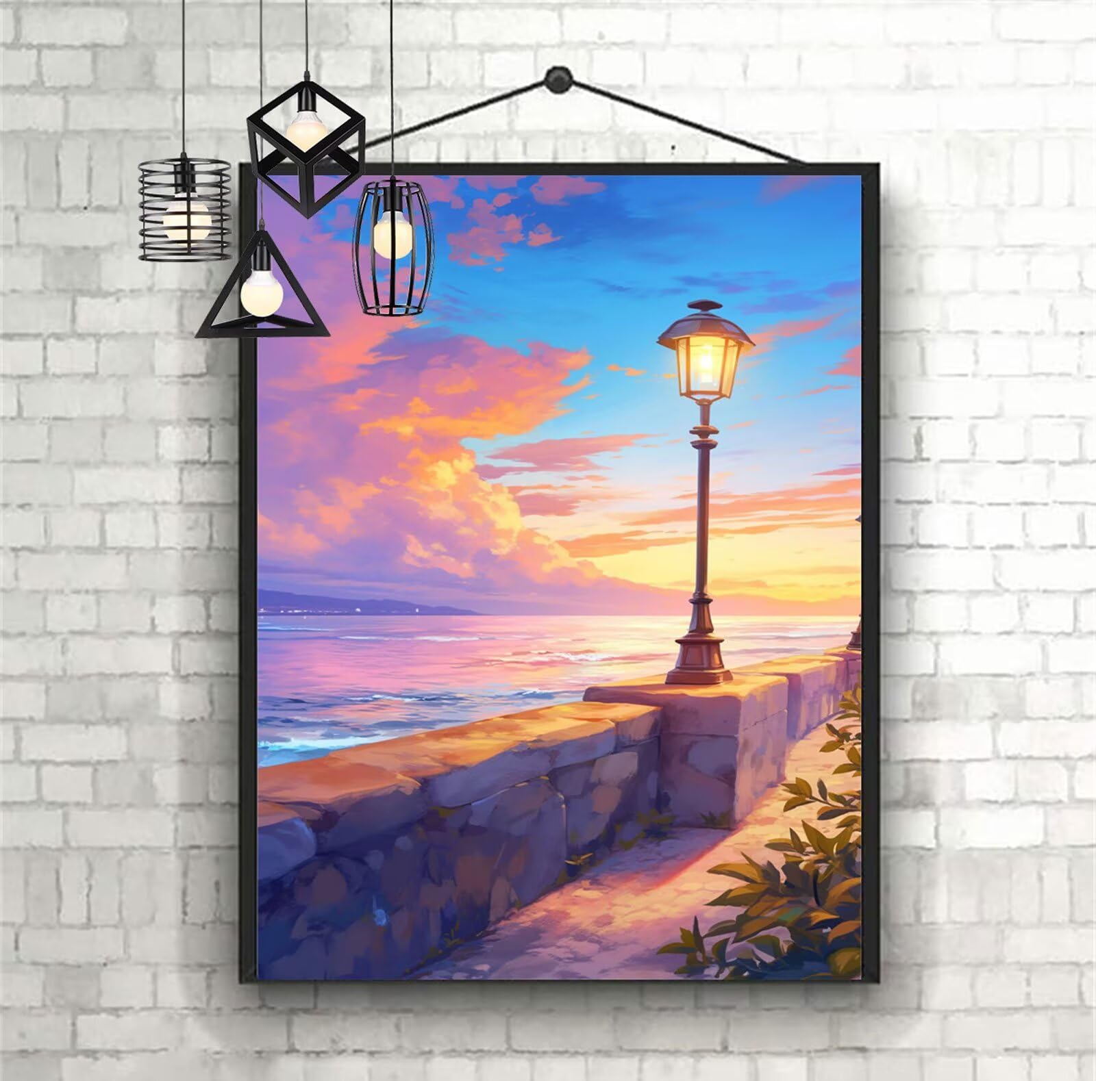 Diamentowy obraz dla dorosłych, obraz diamentowy 2026, malowanie według liczb, miasto, 60 x 90 cm, zestaw do majsterkowania dla dorosłych, dekoracja ścienna, zestaw do majsterkowania, Wjj-160