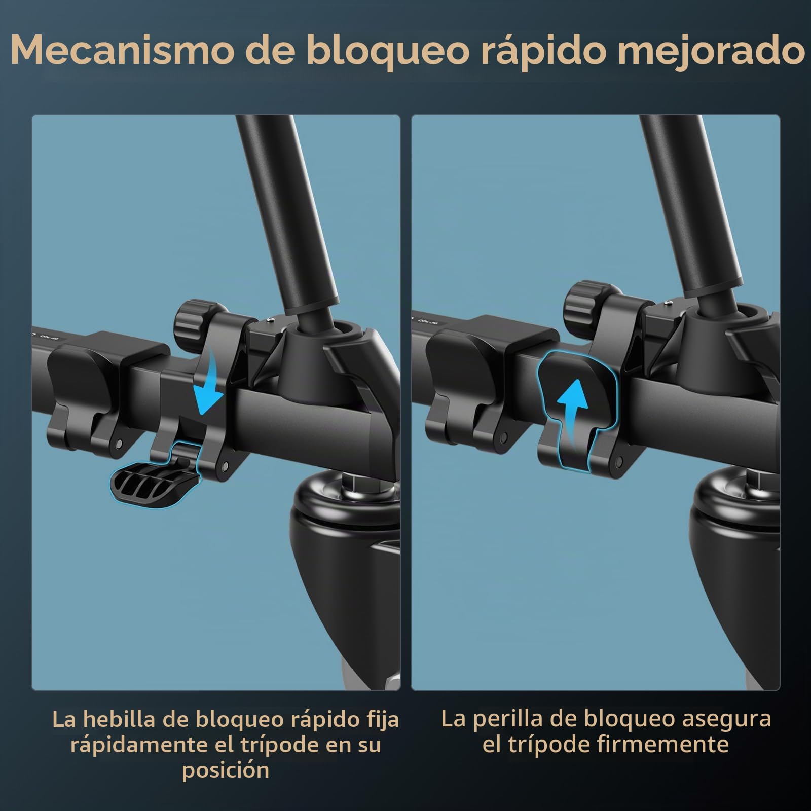 SMALLRIG Trípode para Fotografía de Alta Resistencia con Ruedas de Goma de 3", Patas Ajustables, asa y Bolsa de Transporte, Ruedas de Trípode con Capacidad de 44,1lb para Filmación y Fotografía - 5020