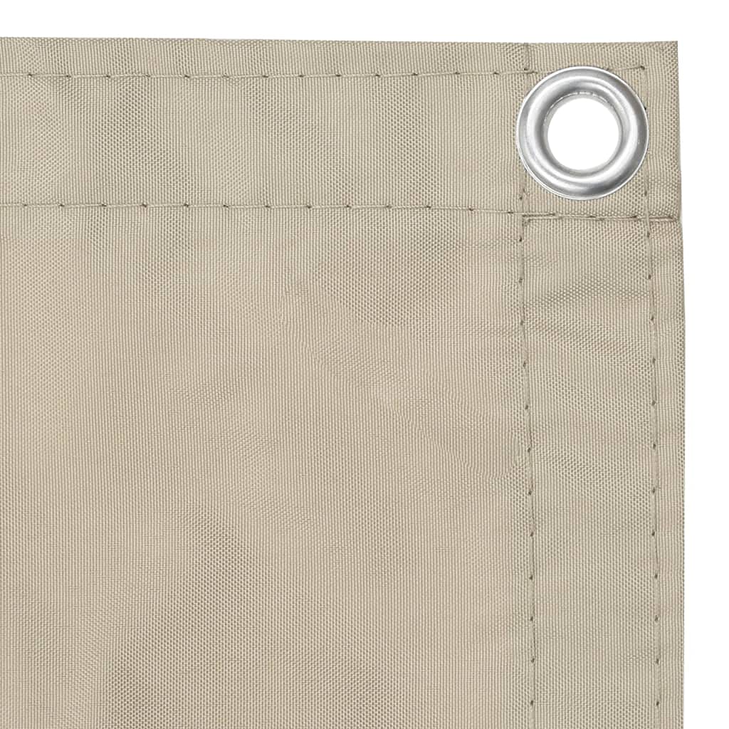 Balcone, frangivista per balcone, rettangolare, protezione da sguardi indiscreti, copertura per balcone, rivestimento per balcone, 120 x 300-600 cm, tessuto Oxford beige, per balcone e