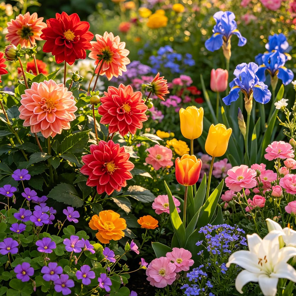 FioriRizoma multicolore - balcone primavera copertura terreno giardino giardini rocciosi 30Bulbi