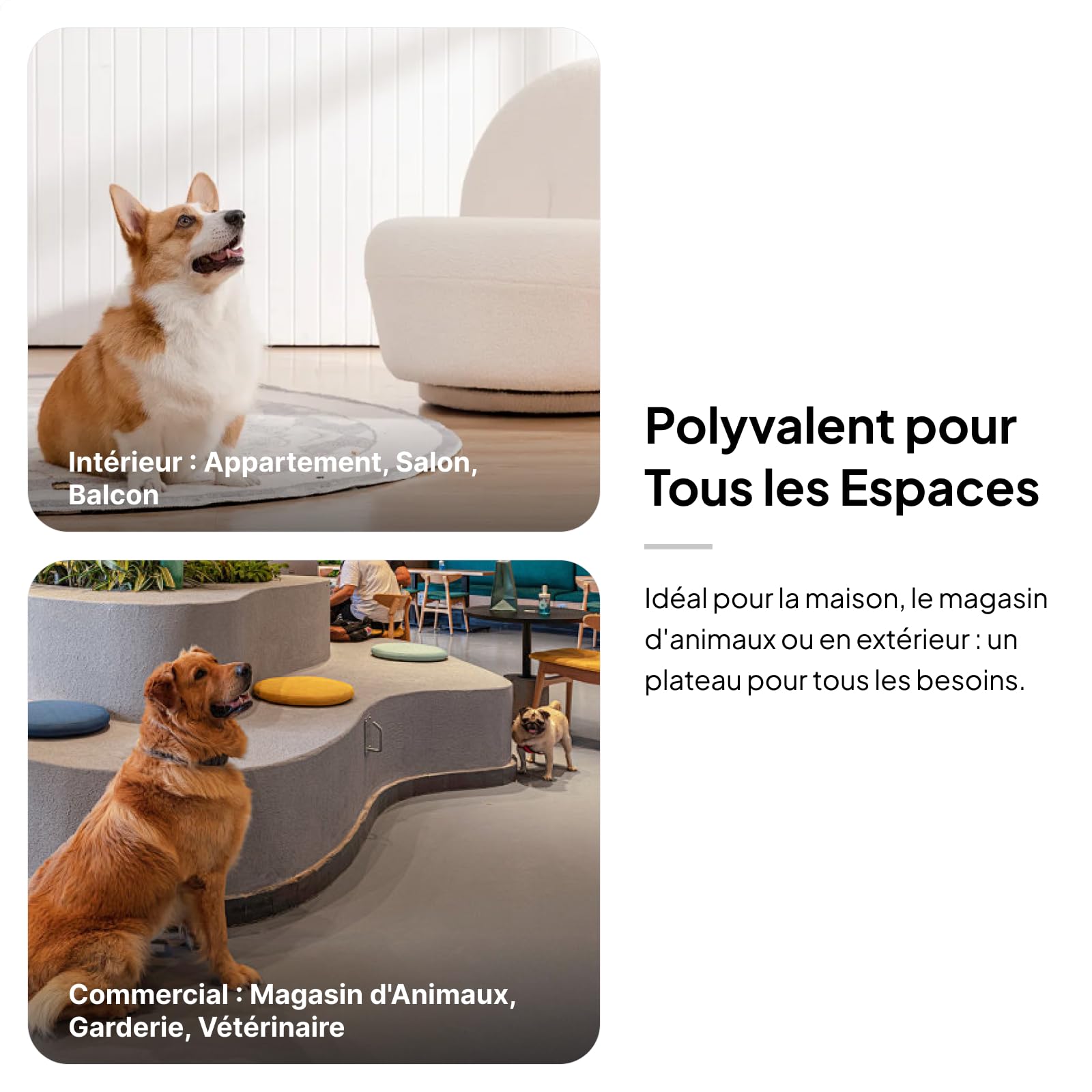 Sharplace Support de Pipi de Toilette pour Chien, Plateau de Pot pour Chien, grilles d'entraînement, Plateau à litière pour Animaux de Compagnie, Tapis, Gris