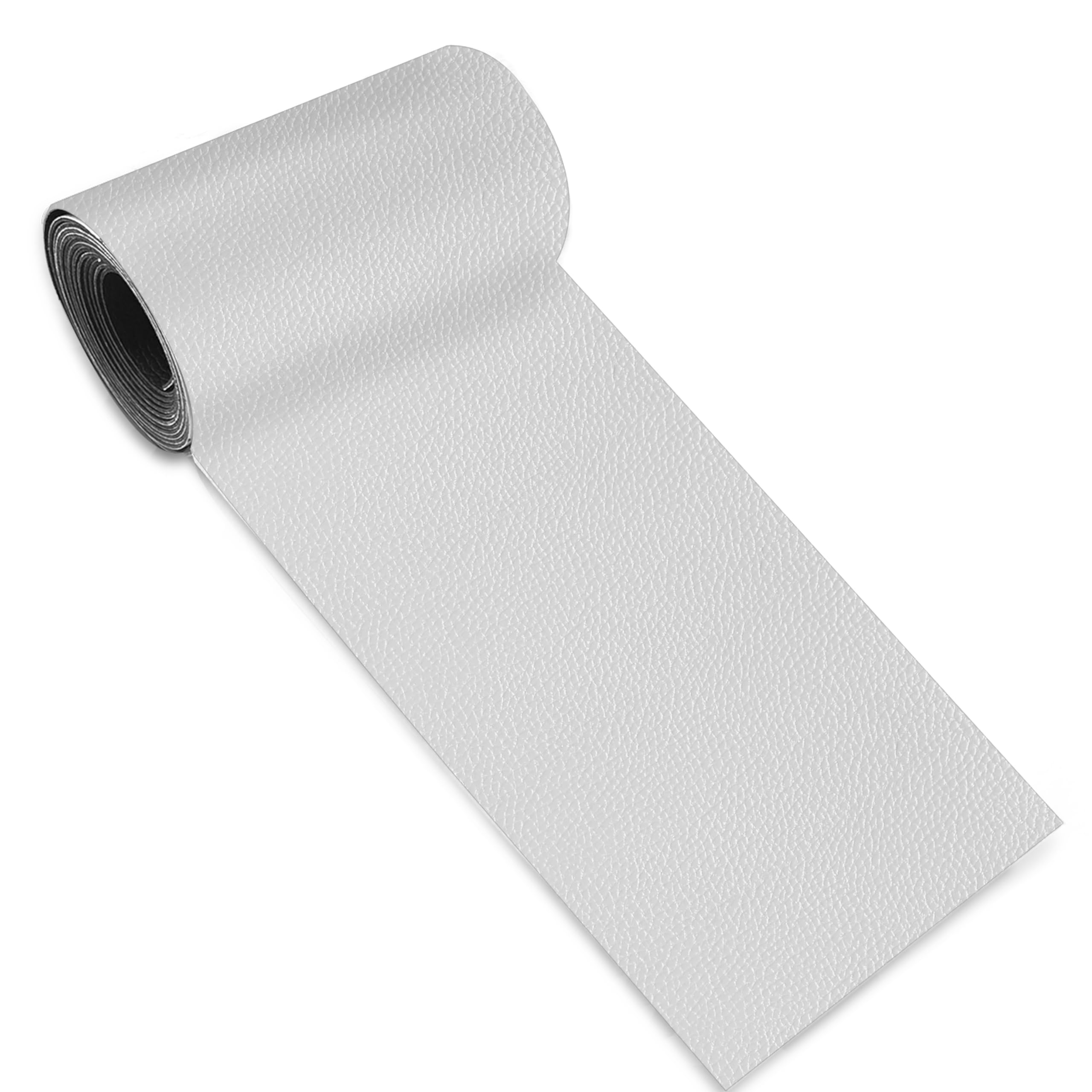XSunLea Leder Reparatur Set, 10x160 cm kunstleder Selbstklebend, Kunstleder Reparaturset Flicken für Möbel, Sofas, Autositze, Sofas, Jacken,Weiß