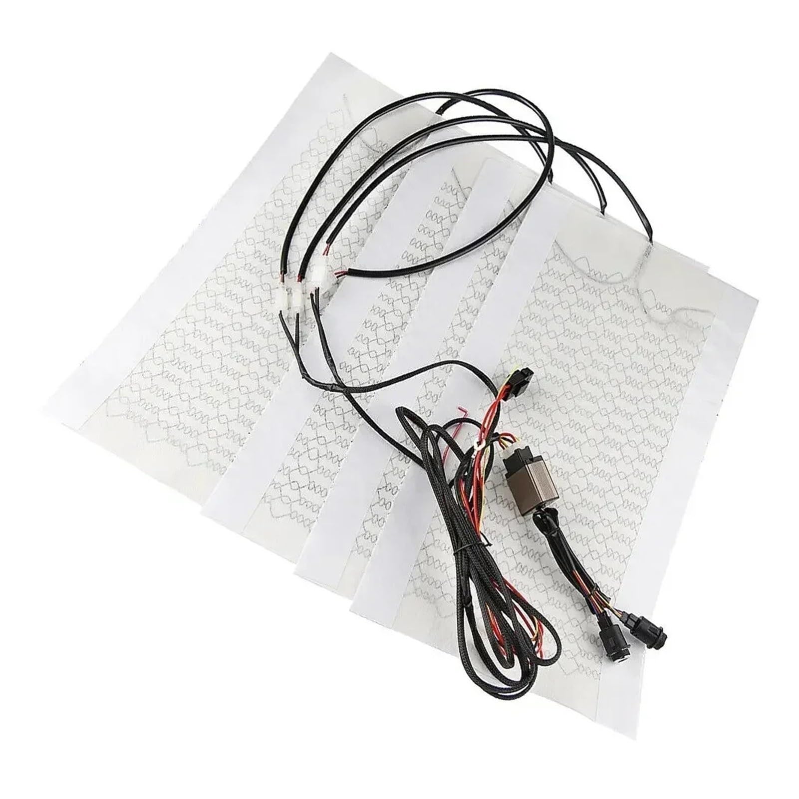 Calentador Universal for asiento de coche, almohadillas térmicas 12V, 6 niveles, calefacción fibra carbono, cojín redondo, interruptor Control, calentador invierno(Only 1 Switch Kit)
