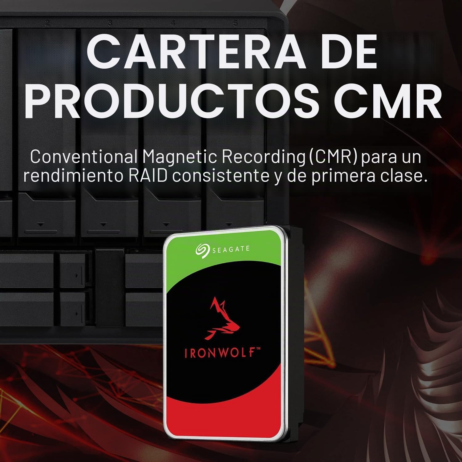 Seagate IronWolf ST4000VN006 - Disco duro interno de 4 TB para NAS (3,5", 5400 rpm, CMR, 256 MB de caché, SATA 6 GB/s, color plateado, incluye 3 años de servicio de rescate, FFP)
