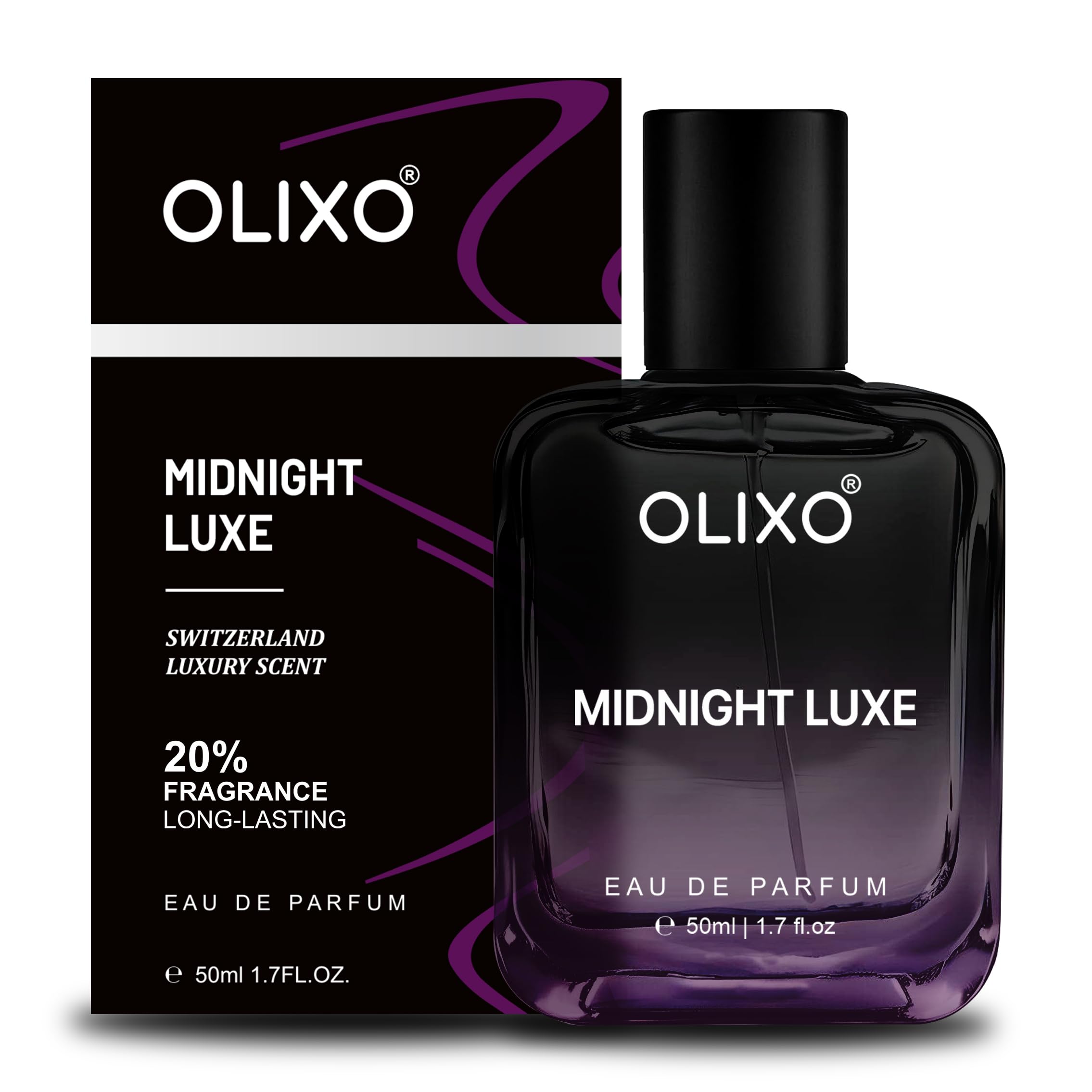 OLIXO Midnight Luxe Eau de Parfum for Men – Rich and Opulent Fragrance with Premium Swiss Oils – 50ml-image-9