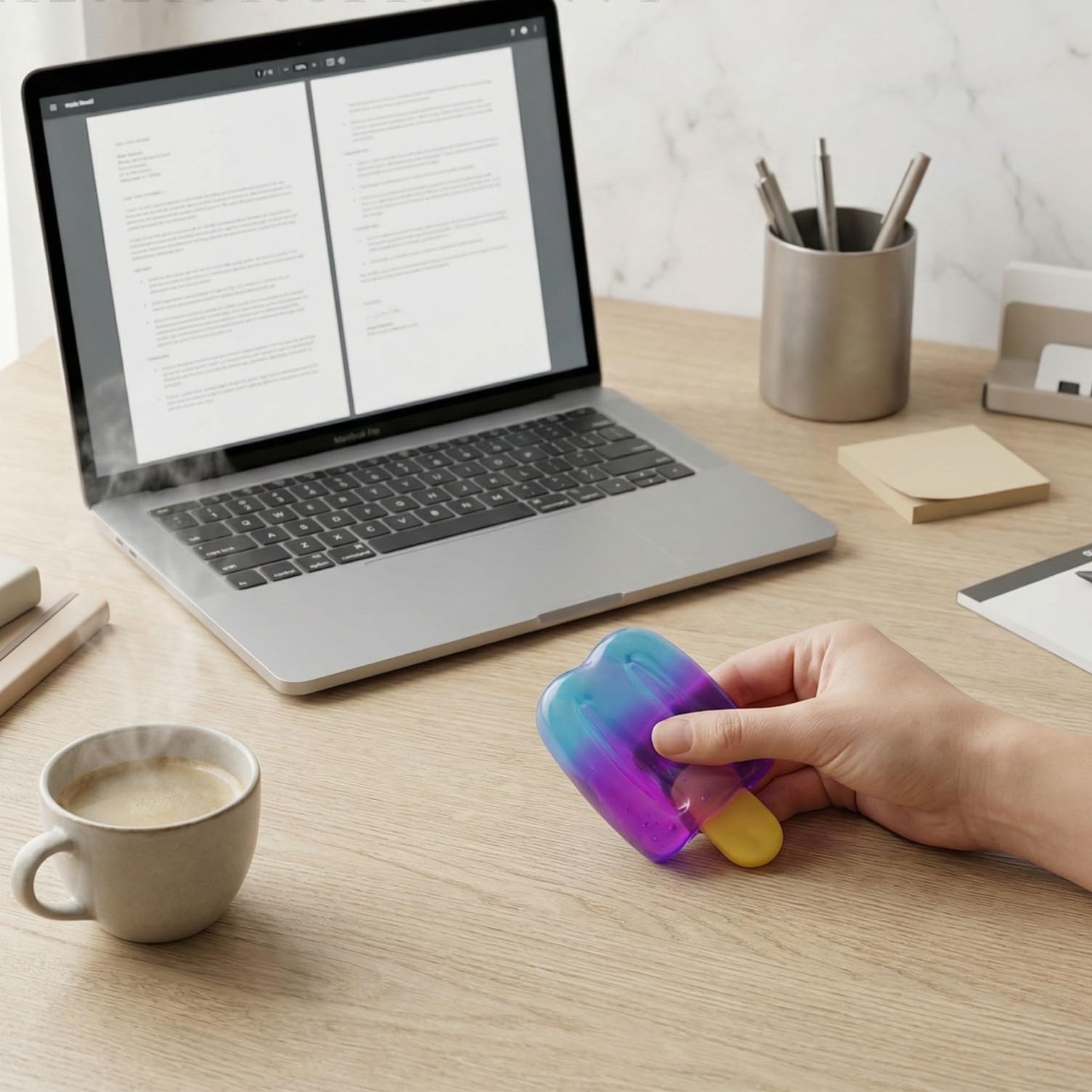 3PCS ice Cream-Shaped Stress-Relieving Toys, Super Soft Squeeze Toys for Relieving Stress, high-Pressure Relief, Gentle Compression, Suitable for Relaxation, use in Offices and at Home — view 4