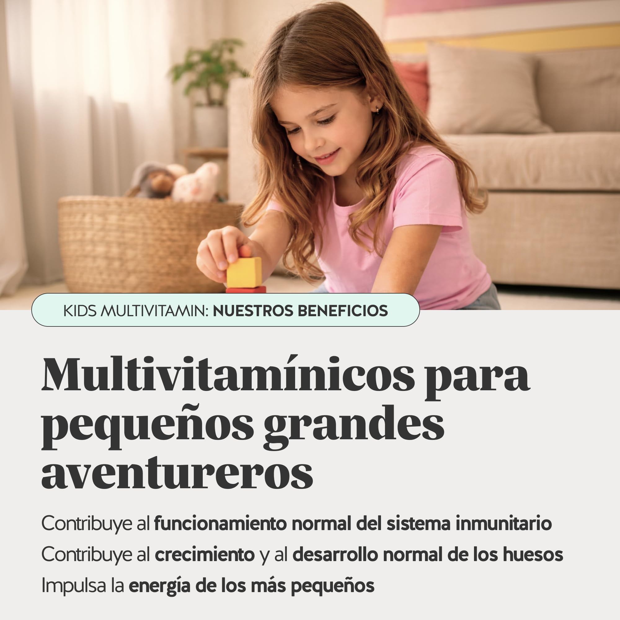 All-in-One Multivitamínico gominola para niños +4 años - Refuerzo del sistema inmunitario - Con vitaminas B12, C, D, E y yodo - 90 unidades (3 meses) - Sin azúcar añadido, Vegano - Bears with Benefits