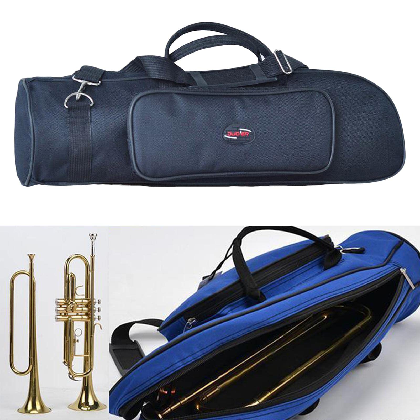 SM SunniMix Étui de Transport pour Trompette de Concert Bandoulière étanche En Tissu Oxford, Noir