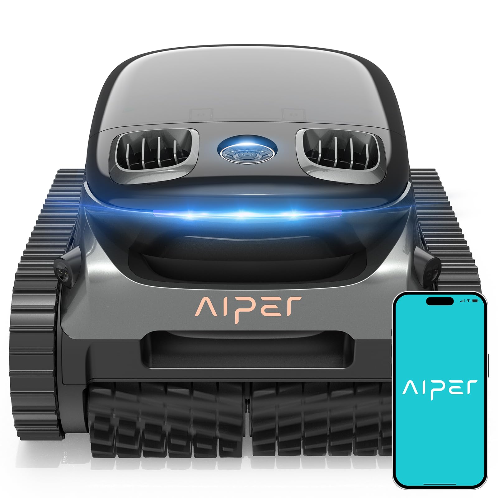 AIPER Scuba S1 Pro Cordless Robotic Pool Cleaner, Horizontal Waterline Cleaning, Smart Navigation, 180-Min Battery Life, Ideal for In-Ground Pools up to 2,150 Sq.ft Blue
