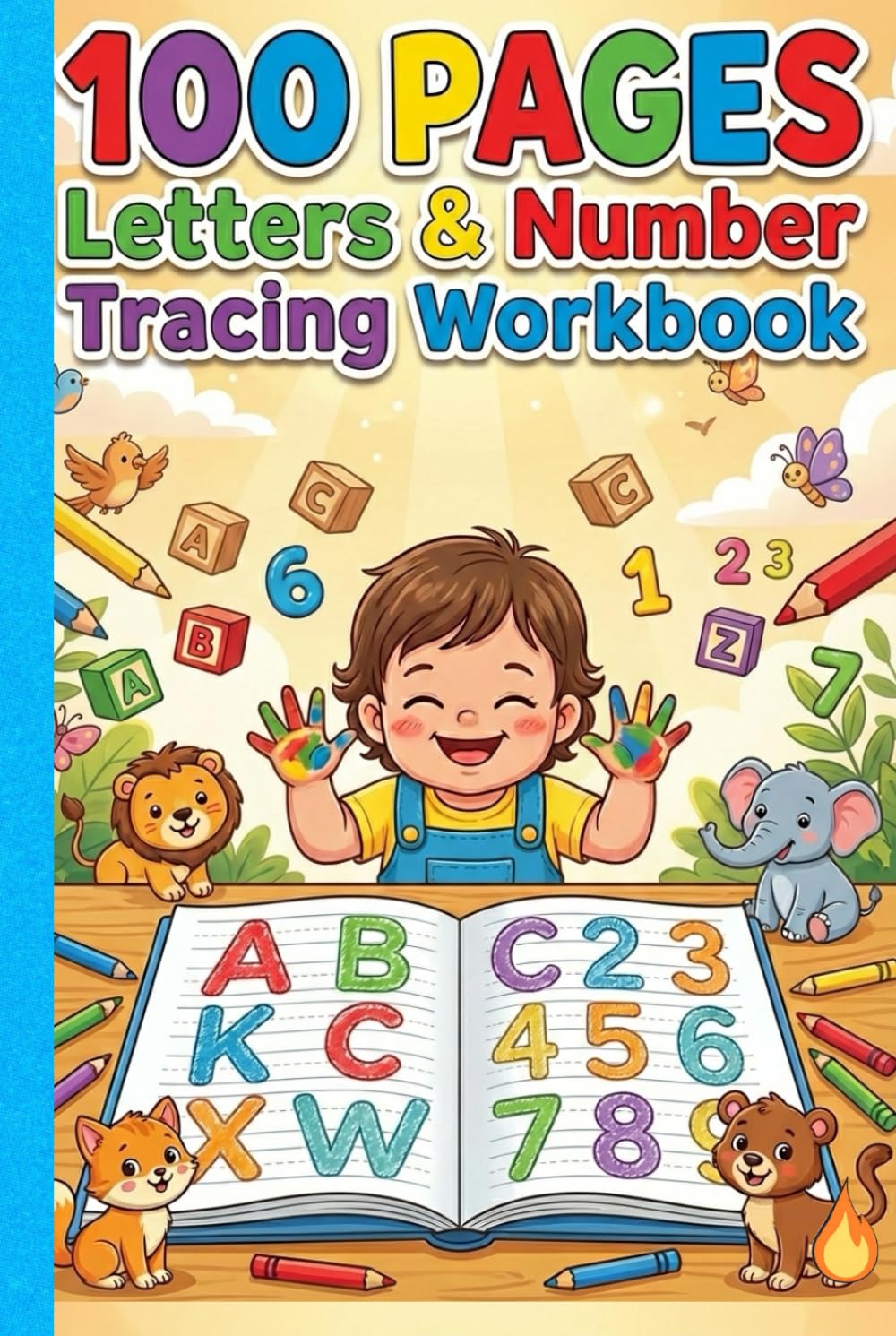 100 Pages Letter & Number Tracing Workbook for Kids Ages 2–7 Preschool Handwriting Practice for ABCs, 123s, Early Learning & Fine Motor Skills