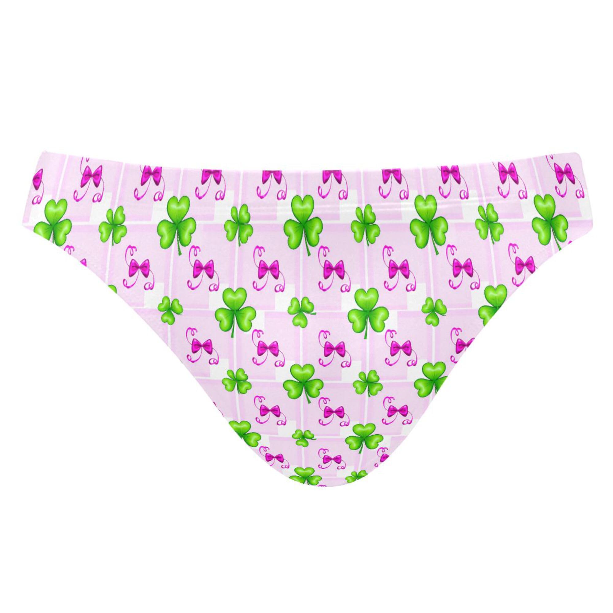 Purple Bows Clover Swim Briefs for Men Bikini Swimwear Boys Short XXL B0405131