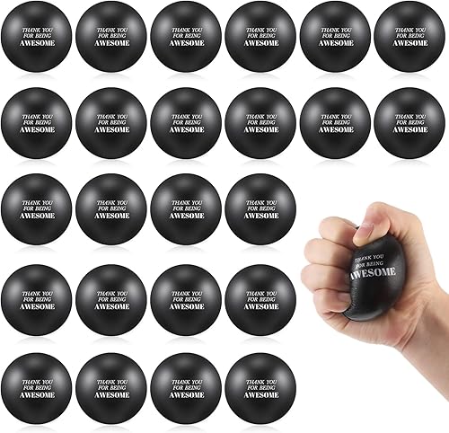24 bolas motivacionales para el estrés, bolas de espuma coloridas, bolas inspiradoras para aliviar el estrés de 2.5 pulgadas para adultos y niños,
