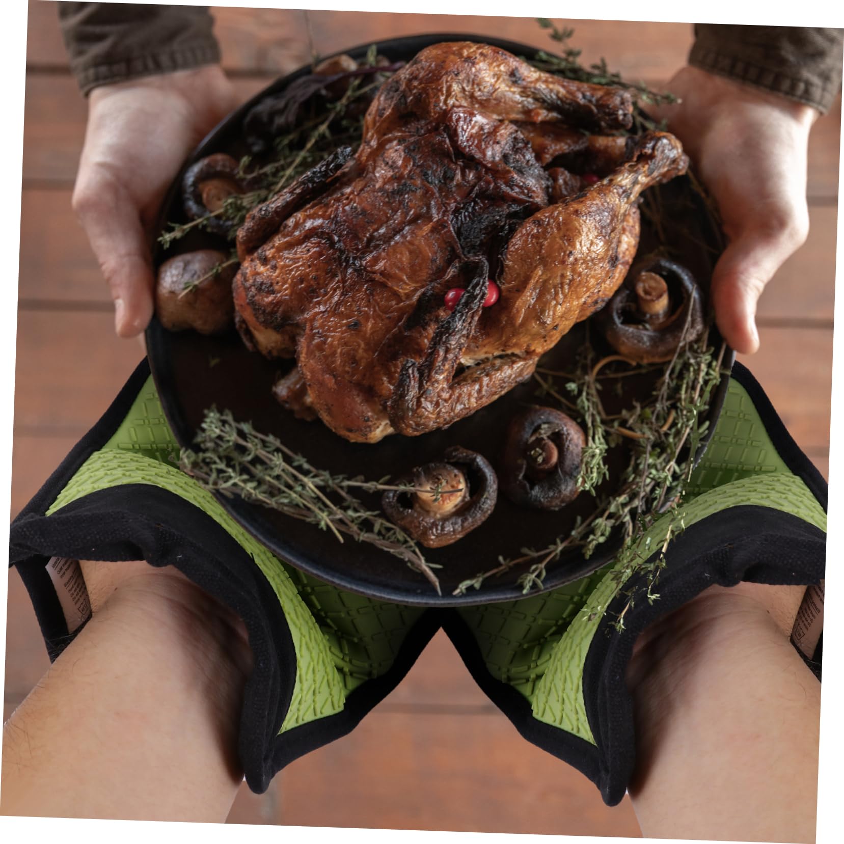 HEMOTON Hitzebeständige Handschuhe Multifunktionale Ofenhandschuhe Für Sicheres Backen Und Kochen Für Heiße Töpfe Pfannen Und Grillplatten Einfach Zu Reinigen Mit Aufhängeschlaufe Home & Kitchen