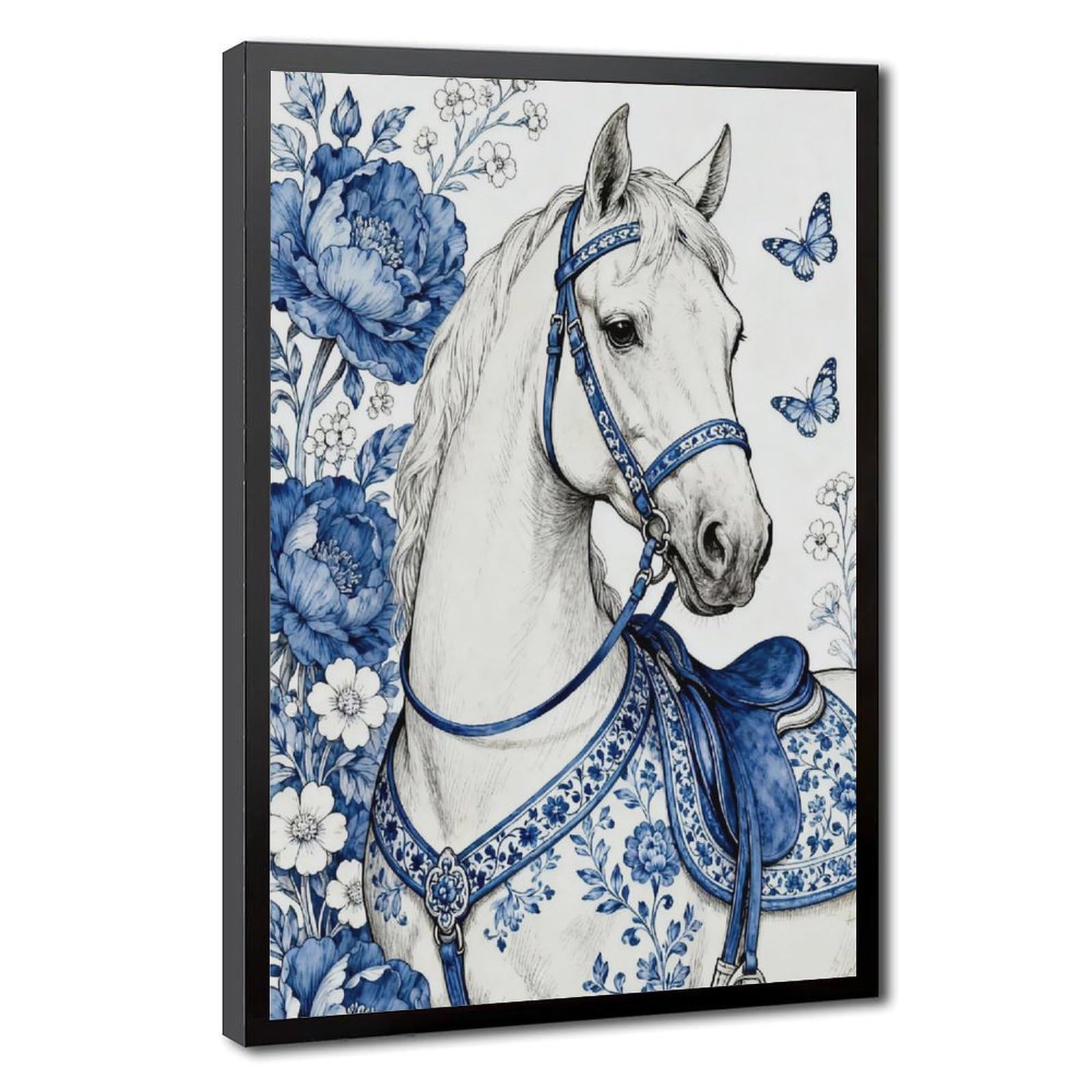 Bareronor Interesting Abstract Horse (6) Canvas Poster Bedroom Decor Landscape Office Room Decor Gift 12" L X 18" W