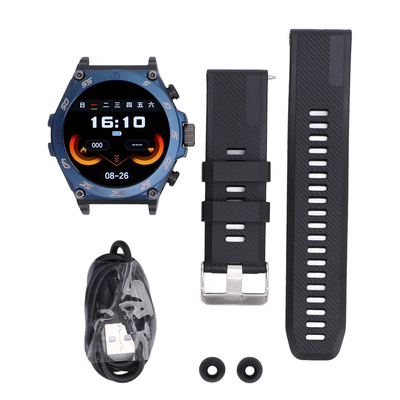 CHICIRIS Montre Intelligente avec écouteurs, 1.53 Pouce Double Appel (Blue)