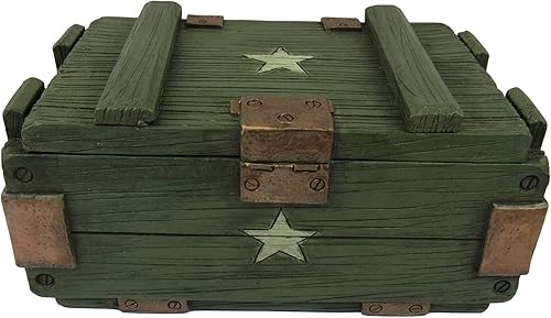 Miniatura 2 de DWK Caja de munición militar caja de baratijas l Pequeño ejército recuerdo pecho 6" pulgadas
