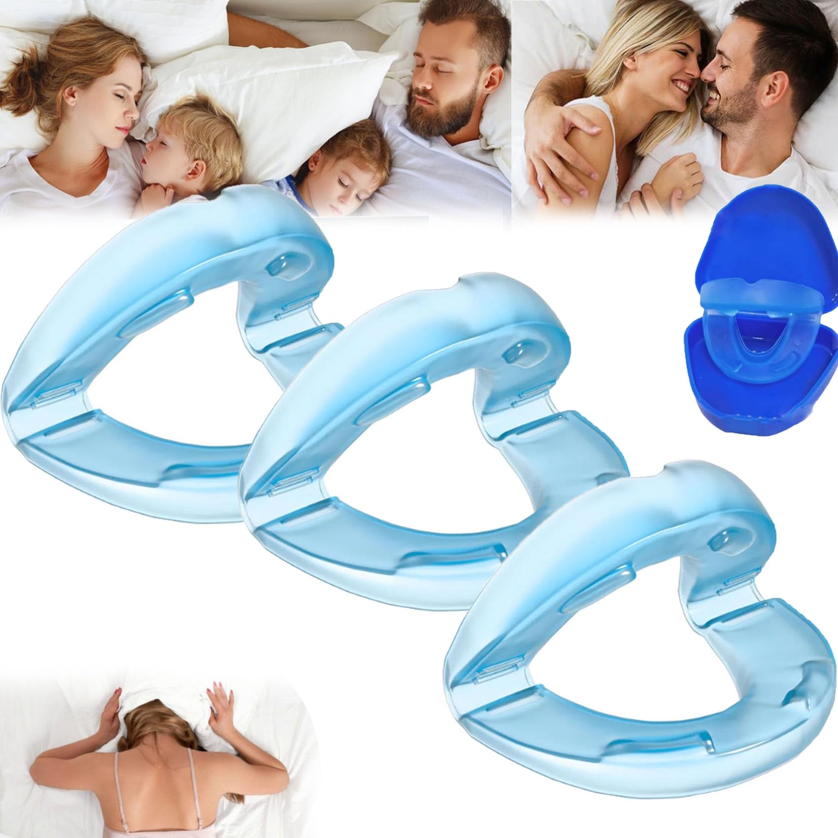 The Soothie Anti Snoring Mouthpiece, The Quiet Anti-Snoring Mouthpiece Universal Size, Comfortable Anti Snore Mouth Guard, Anti Snoring Devices 4.0, Instantly Eliminates Snoring Enjoy Sleep (3)