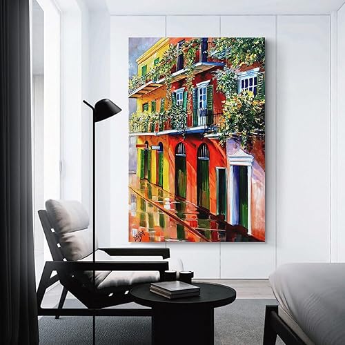 Miniatura 3 de THAELY Diane Millsap - Lienzo impreso con diseño de Dacian French Quarter Sunshine para decoración de pared de granja, póster artístico para