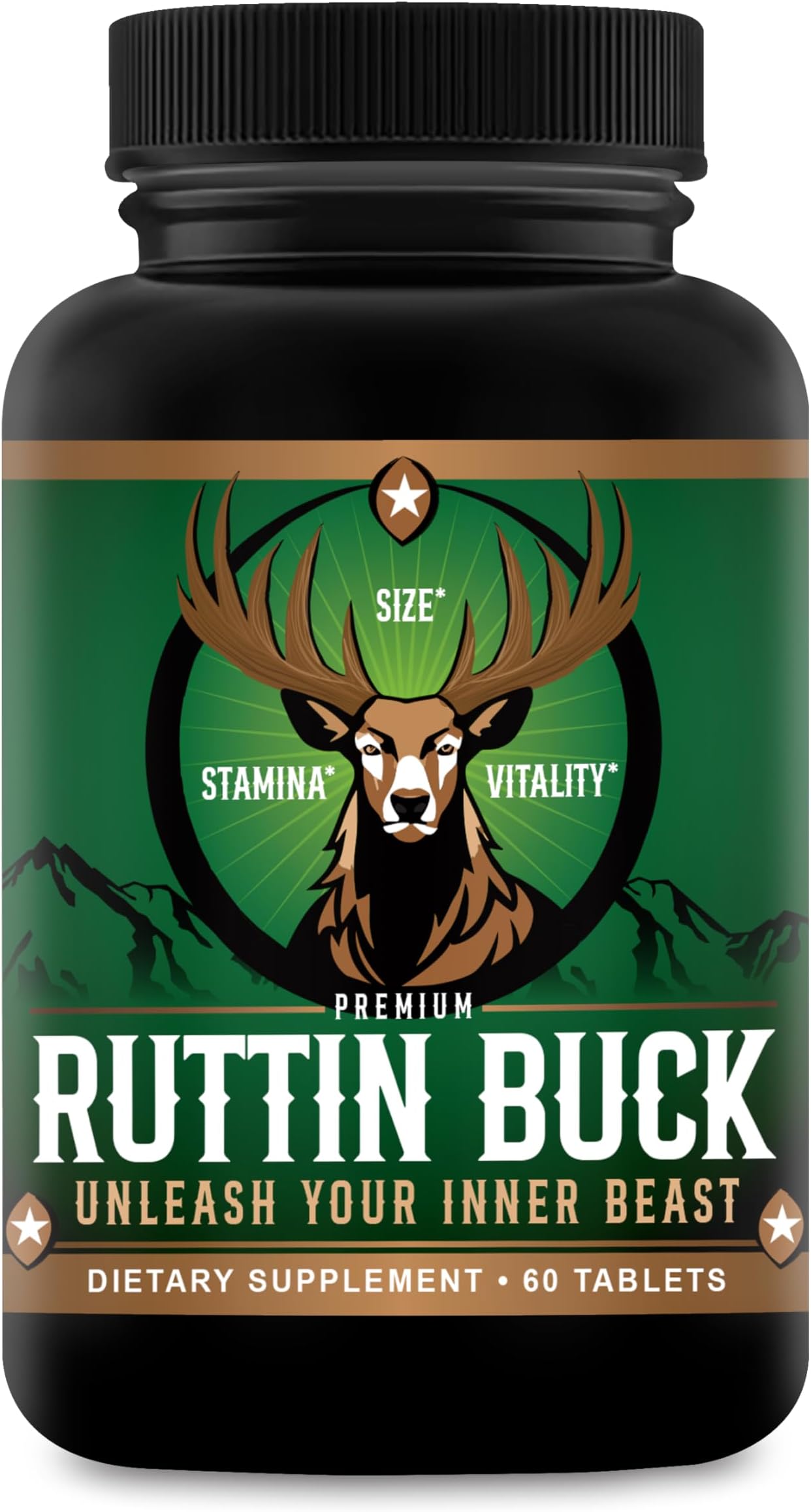 XL Science Ruttin Buck - Size Enhancement Pills for Men - Boost Stamina, Performance, Drive & Energy- Add inches Fast- 4"-6โ Gains- Thickness and Length - Natural, Safe and Effective- 60 Tablets