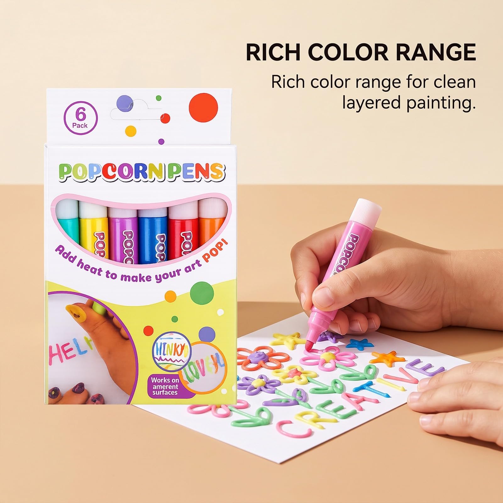 Popcorn Pens 3D-Pop-Corn-Stifte, magisch, lustiger Kugelschreiber