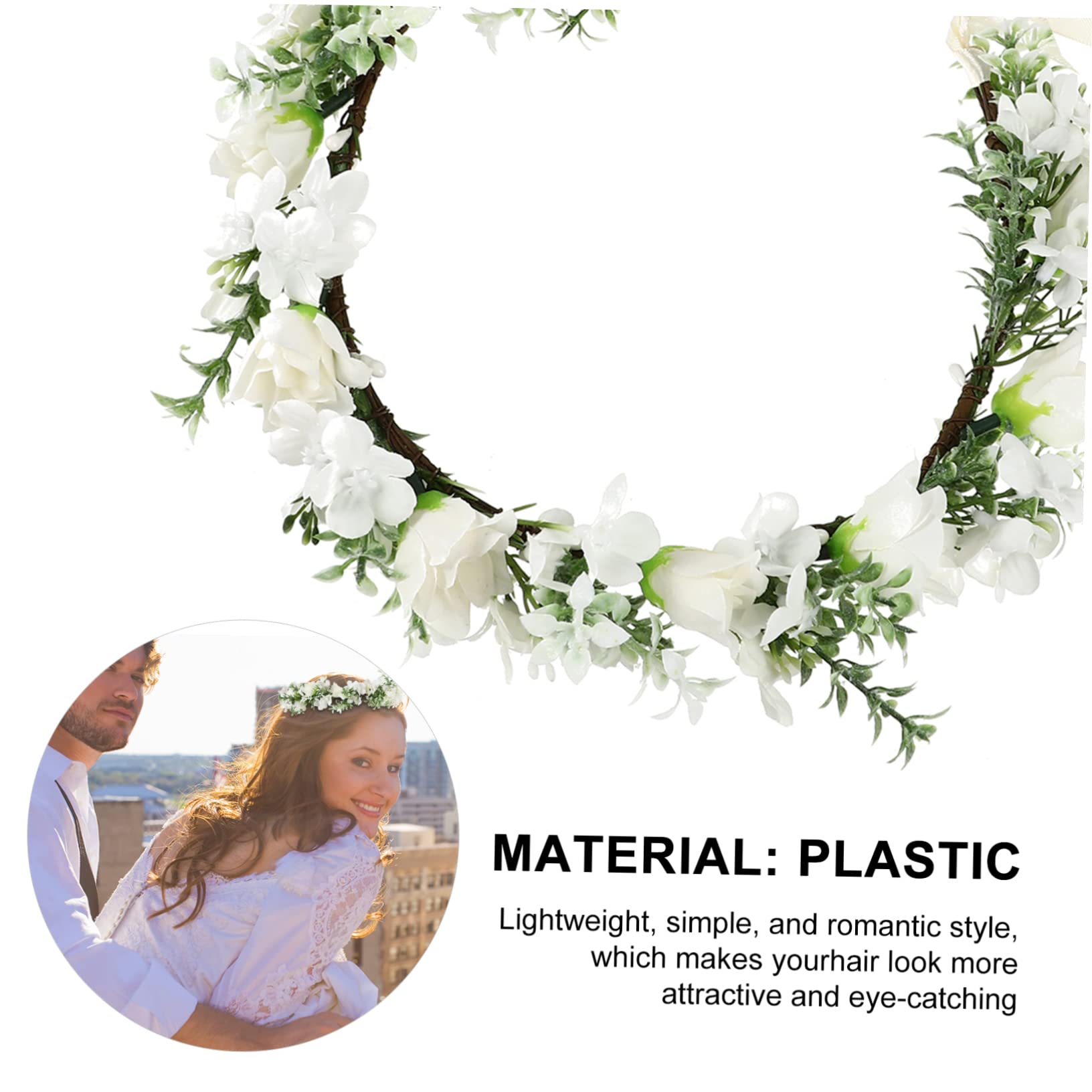FRCOLOR 4stücke Blumenkranz Stirnband Für Hochzeiten Haaraccessoires Mit Rosen Für Bräute Blumenmädchen Und Besondere Anlässe Verstellbar Und Vielseitig