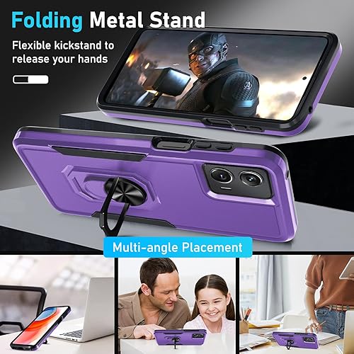 Miniatura 3 de Janmitta Funda compatible con Moto G 5G 2023 con protector de pantalla, resistente a prueba de golpes, funda protectora de cuerpo completo integrado