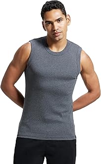 9930 Men's Super Combed Cotton Rib Solid Slim Fit Round Neck Muscle Vest