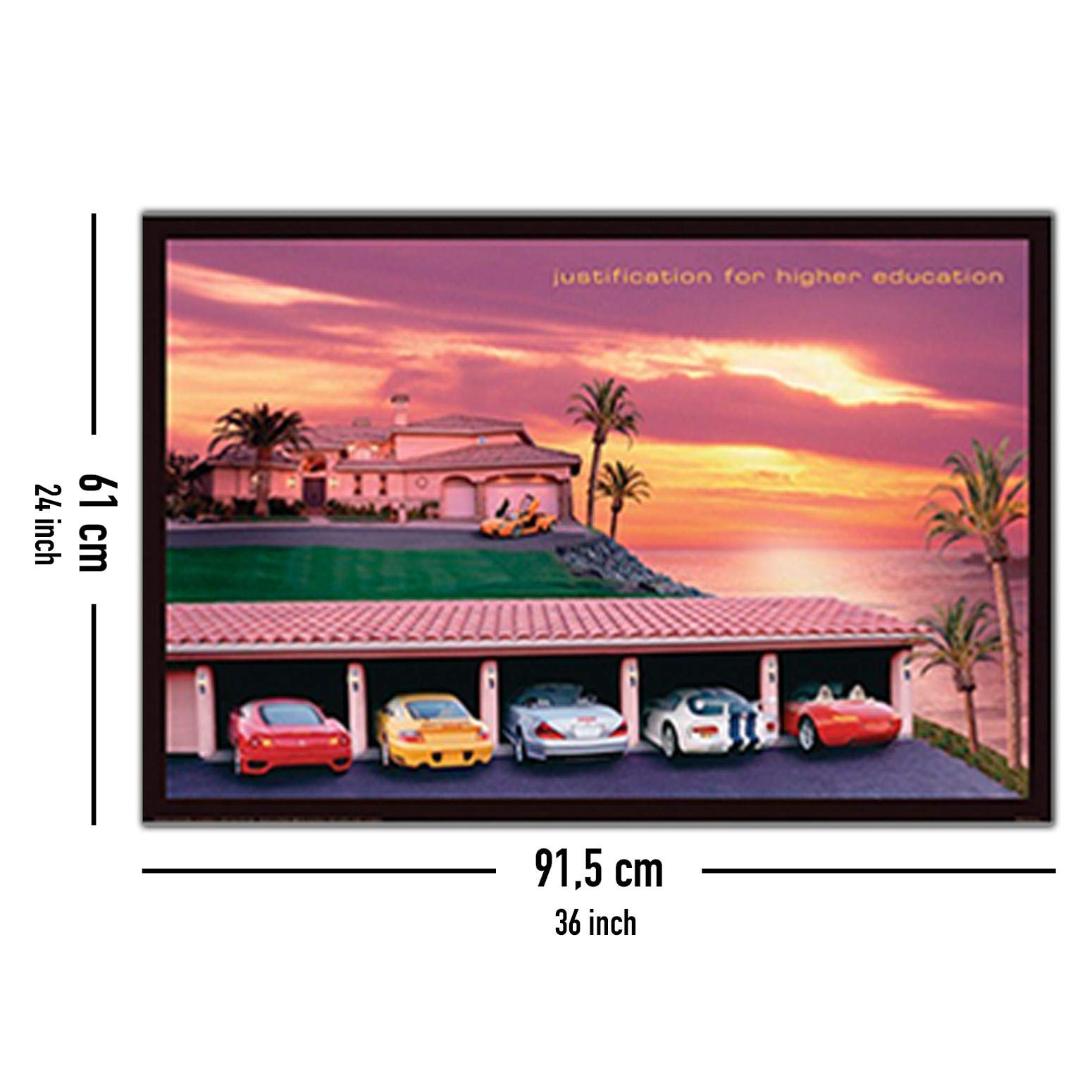 justif ICA Tion for Higher Education Póster Cars and : Sunset (Qf