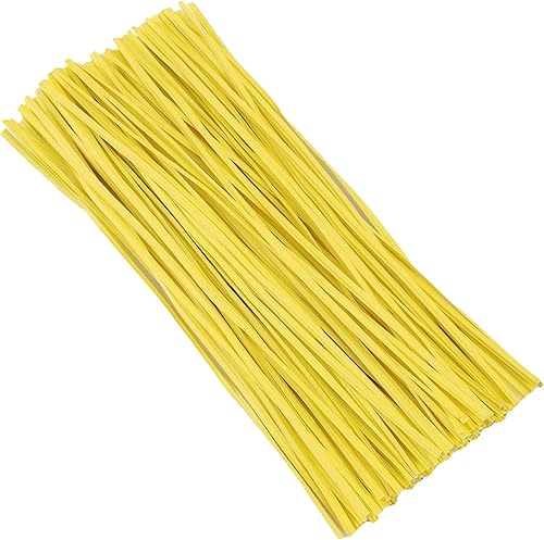 Miniatura 4 de Tangyinrd 300 lazos de plástico amarillo de 5 pulgadas, bridas para cables, para bolsos, herramientas de jardinería