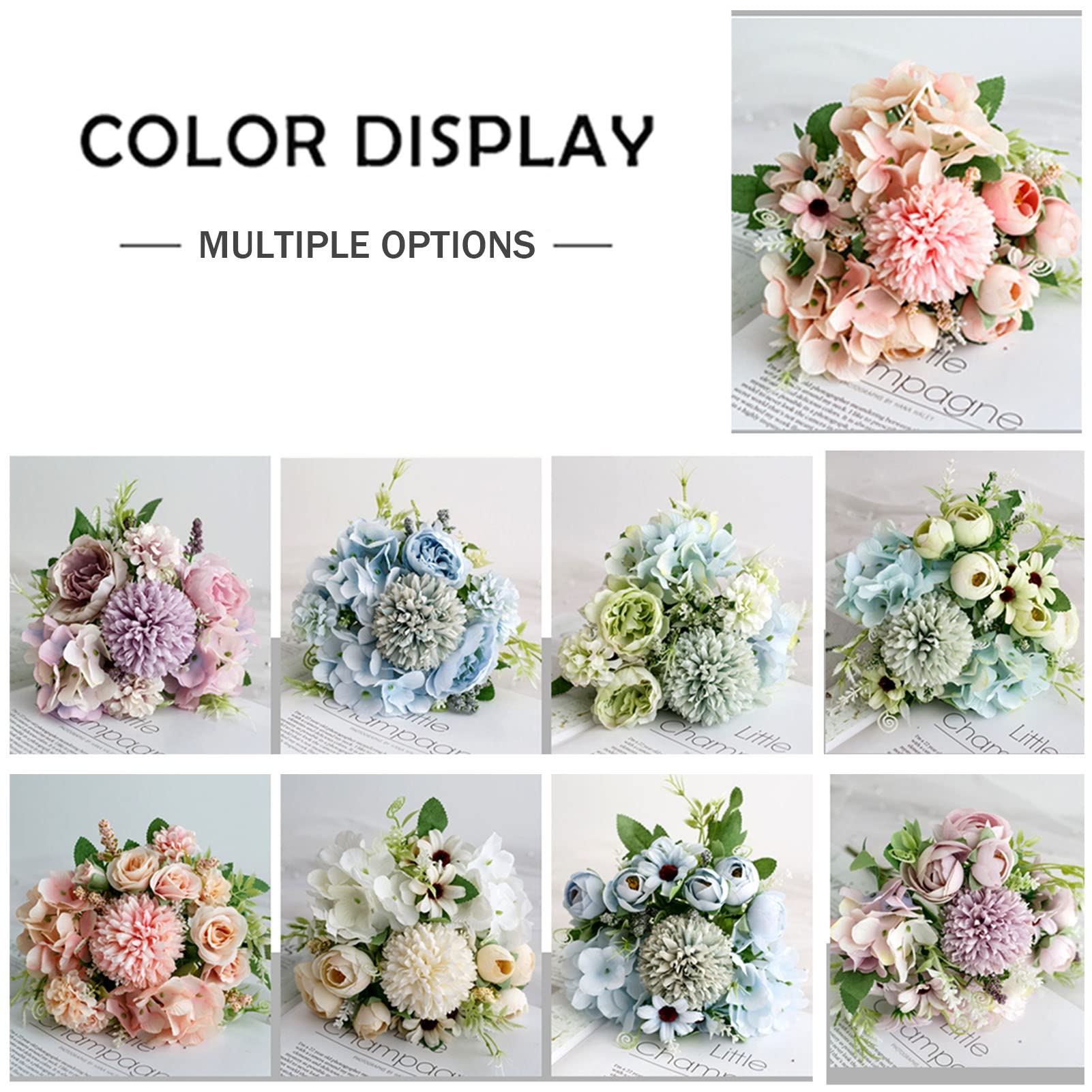 50st Mini Kunstmatige Roos Bloemen Hoofden Zijde Nep Bloemen voor Thuis Dceor Bruiloft Decoratie Slinger Ambachtelijke Geschenken Accessoires-Blauw-50st