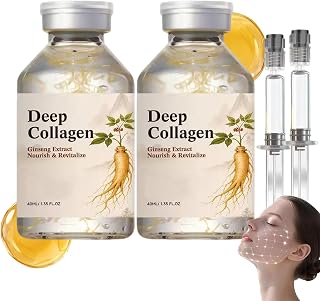 Intensiv kollagen-ginseng-peptidampull, silkepeptidkollagenampull, stärkande och fuktgivande ginseng-ansiktsserum, lätt, fuktgivande ansiktsserum (2 st)