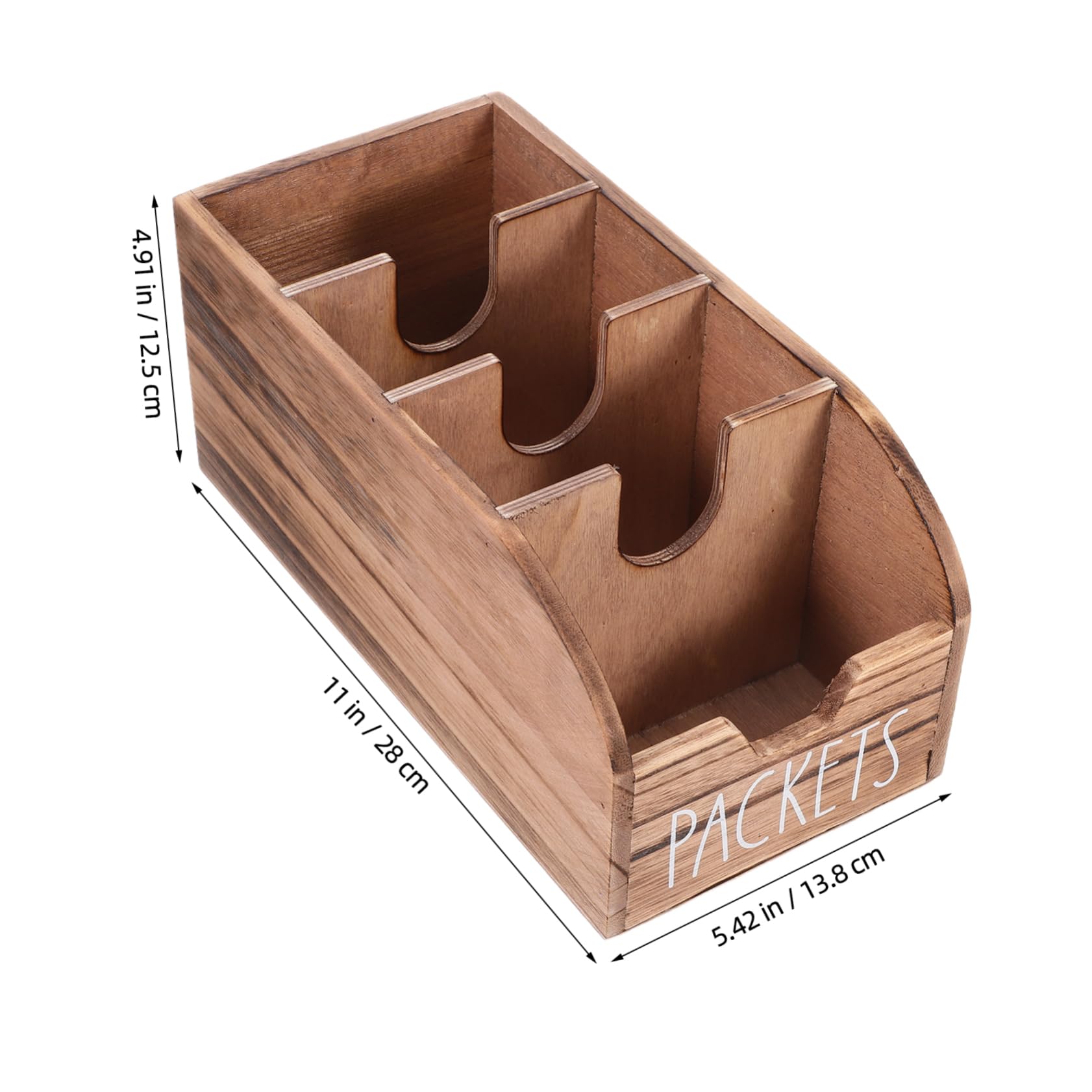 Alipis Caja Organizadora de Madera Marrón para Bolsitas de Té y Sobres de Azúcar, Ahorro de Espacio y Fácil Acceso en Armario de Cocina