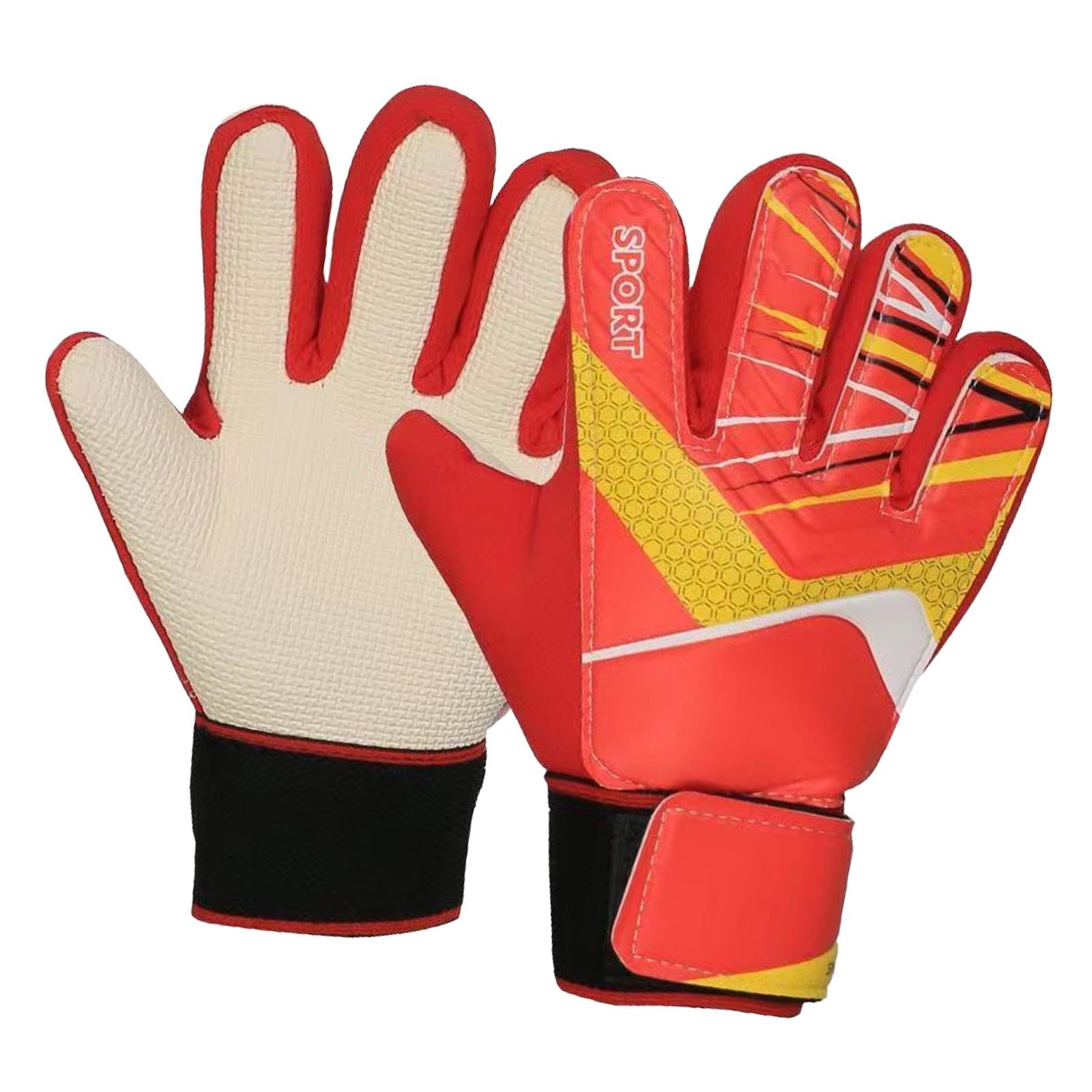 NIVAA Adult Football Goalkeeper Gloves Gift Sports Equipment Nonslip Goalie Gloves Red-image-2