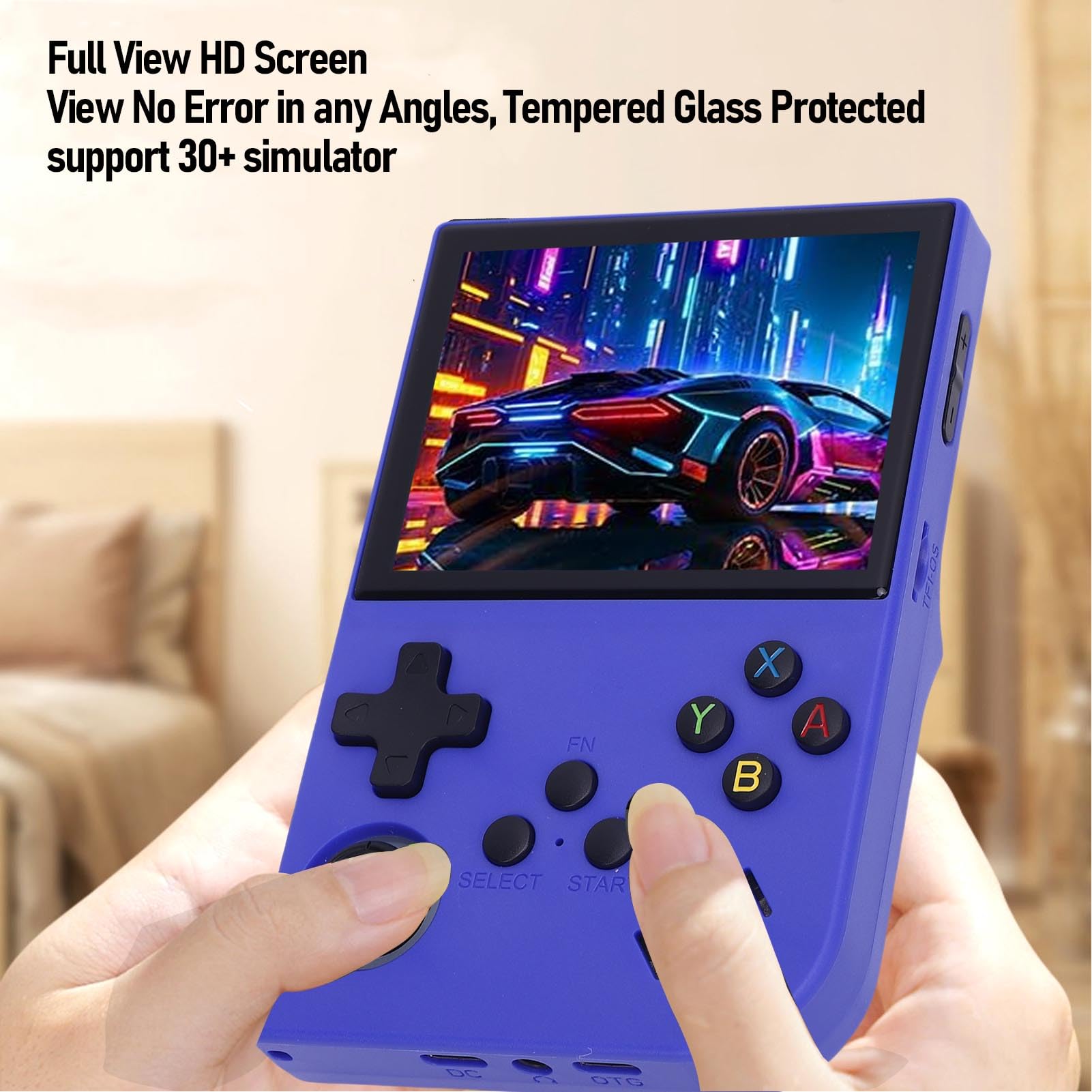 Luocute Handheld Console Game, Konsola Gier Retro dla Systemu Linux Open Source 3,5 Cala 640x480 Ekran 3500 MAh Przenośna Konsola Gier Wideo (64G)