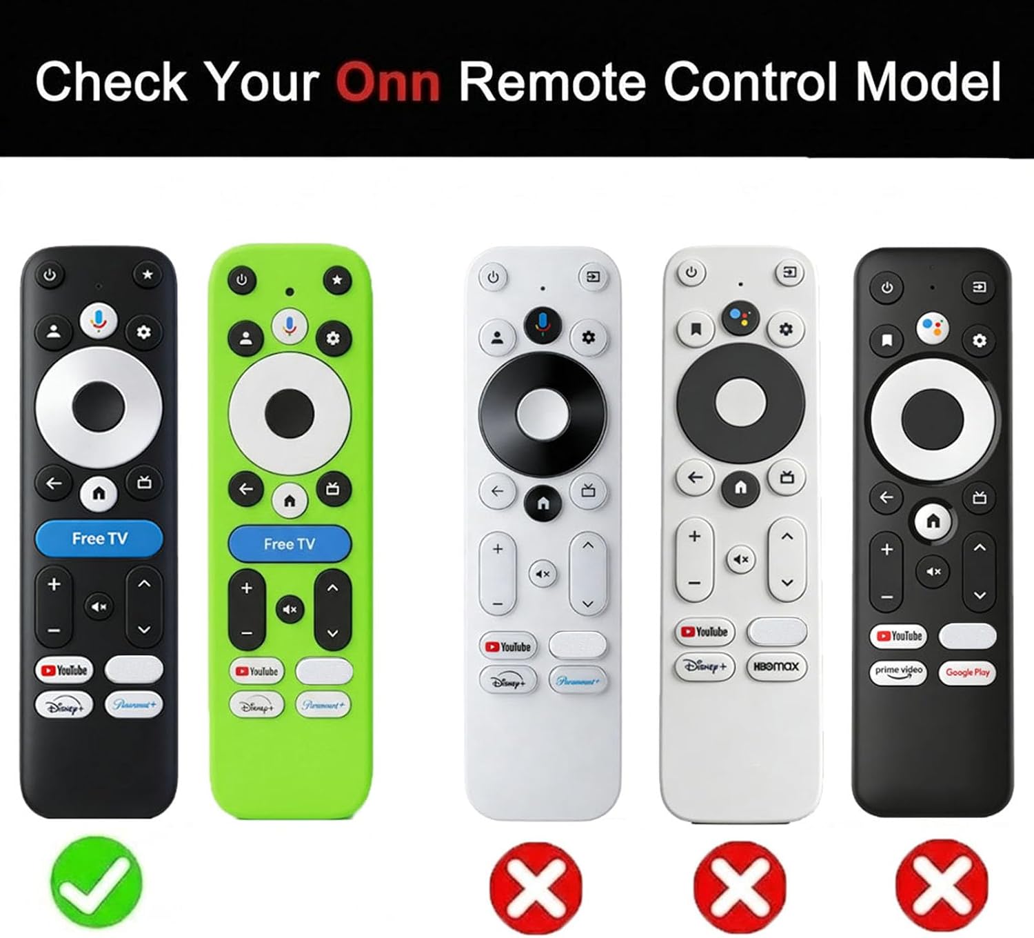 Case for Onn 4K Pro Remote,TOKERSE Cover Compatible with Onn Google TV 4K Plus/Pro Streaming Device Remote Control Anti Slip Shockproof Silicone Protective Sleeve with Lanyard Glow in The Dark - Green image 2