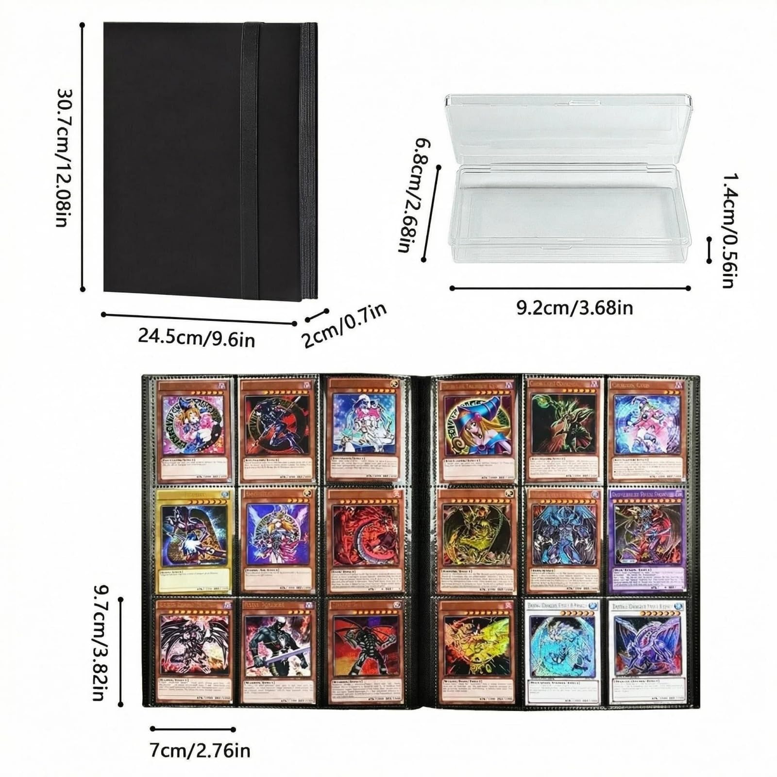 9-trading Card Album Pokemon, 360 kieszeni na karty kolekcjonerskie, album na karty kolekcjonerskie, segregator na karty kolekcjonerskie, 9 przegródek, duży album na karty, pasuje na karty, dla