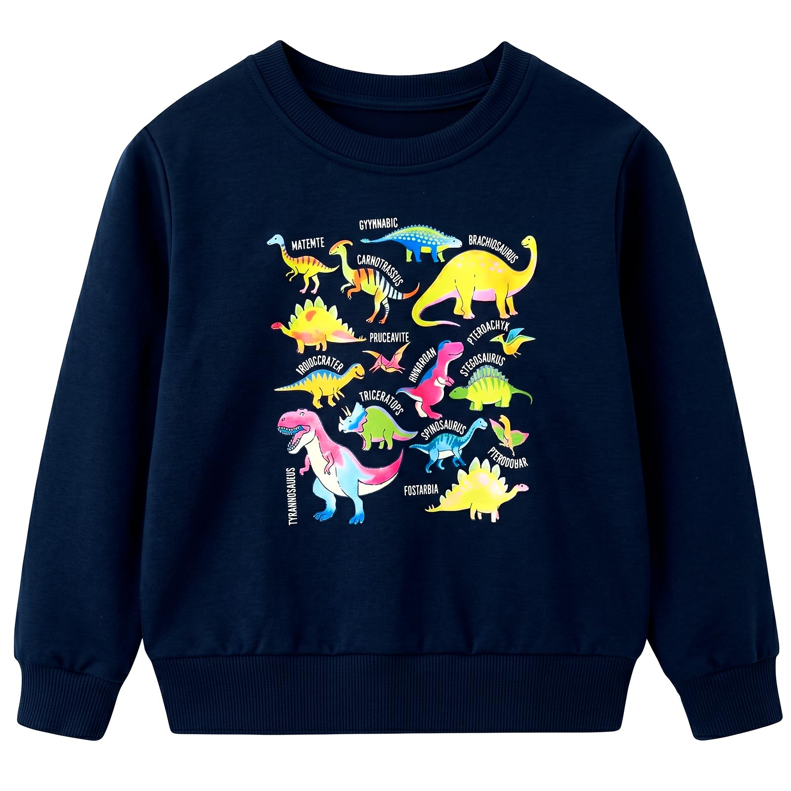 Funnycokid Boys Sweatshirts Toddler Long Sleeve Pullover Crewneck Tops 2-6Y