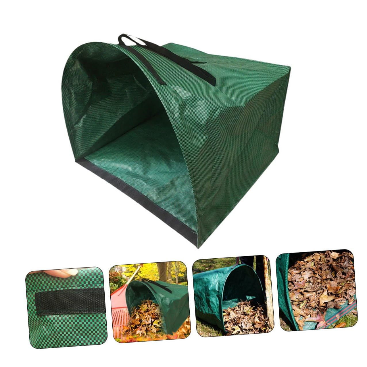 Hemobllo Sacco da Giardino Riutilizzabile Grande Capacità con Manici Resistenti e Portatile per Raccolta Foglie e Rifiuti Esterni