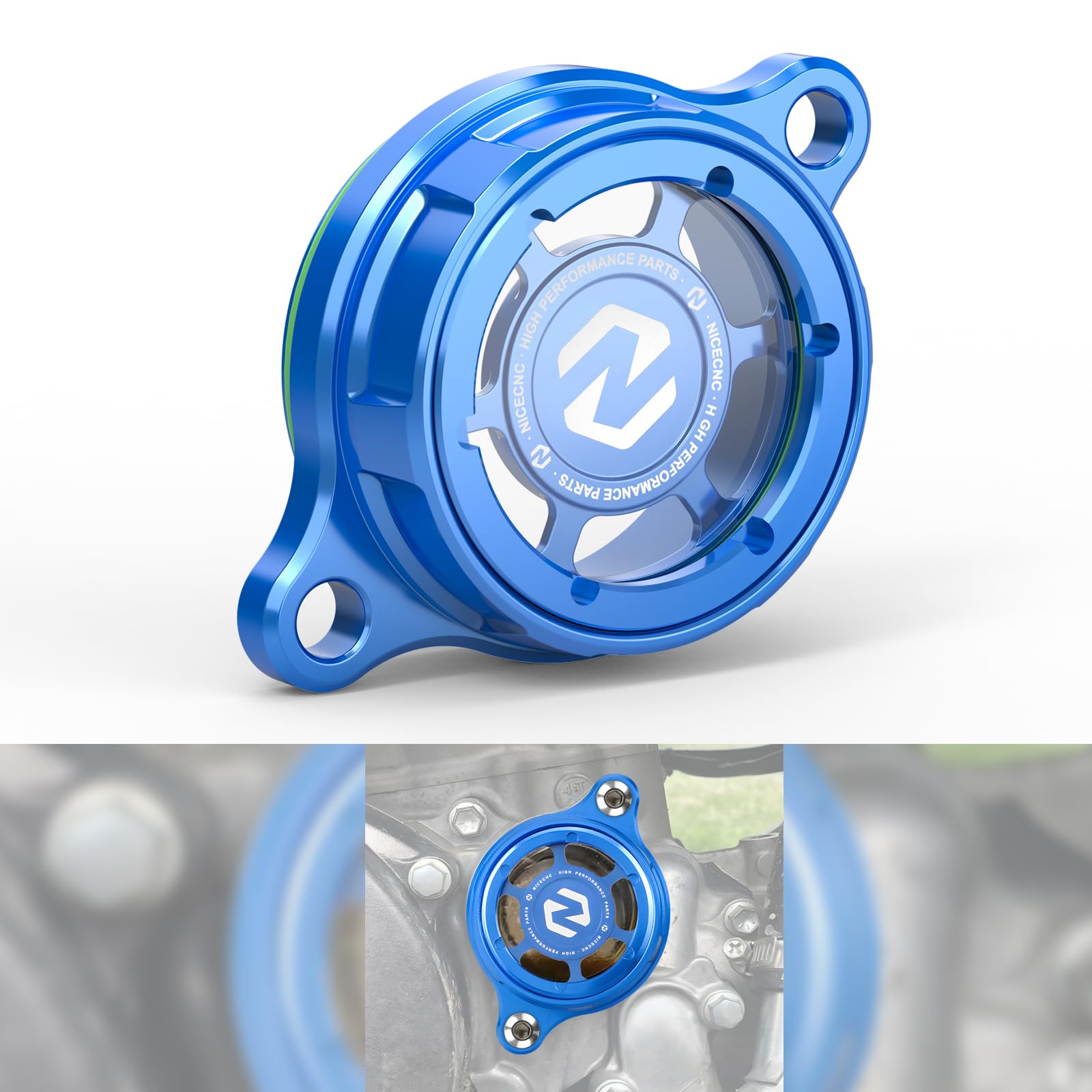 Amazon.com: NICECNC Blue Transparent Oil Filtrar Cap Plug Cover