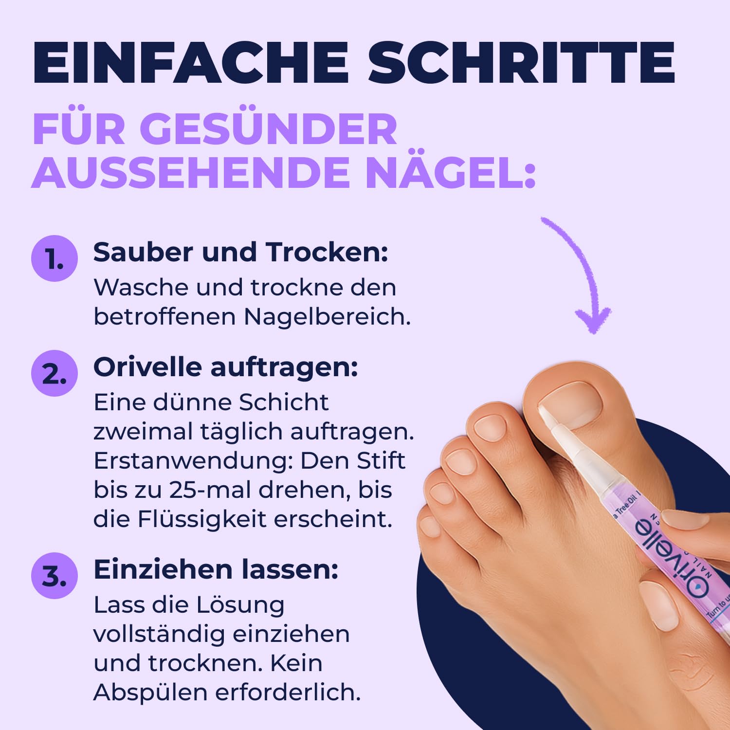 Orivelle Nagelpflegestift – Kosmetische Pflege für Nägel & Nagelhaut | Gepflegtes, optisches Erscheinungsbild | Nagelpflegestift für den täglichen Gebrauch (2er-Pack)