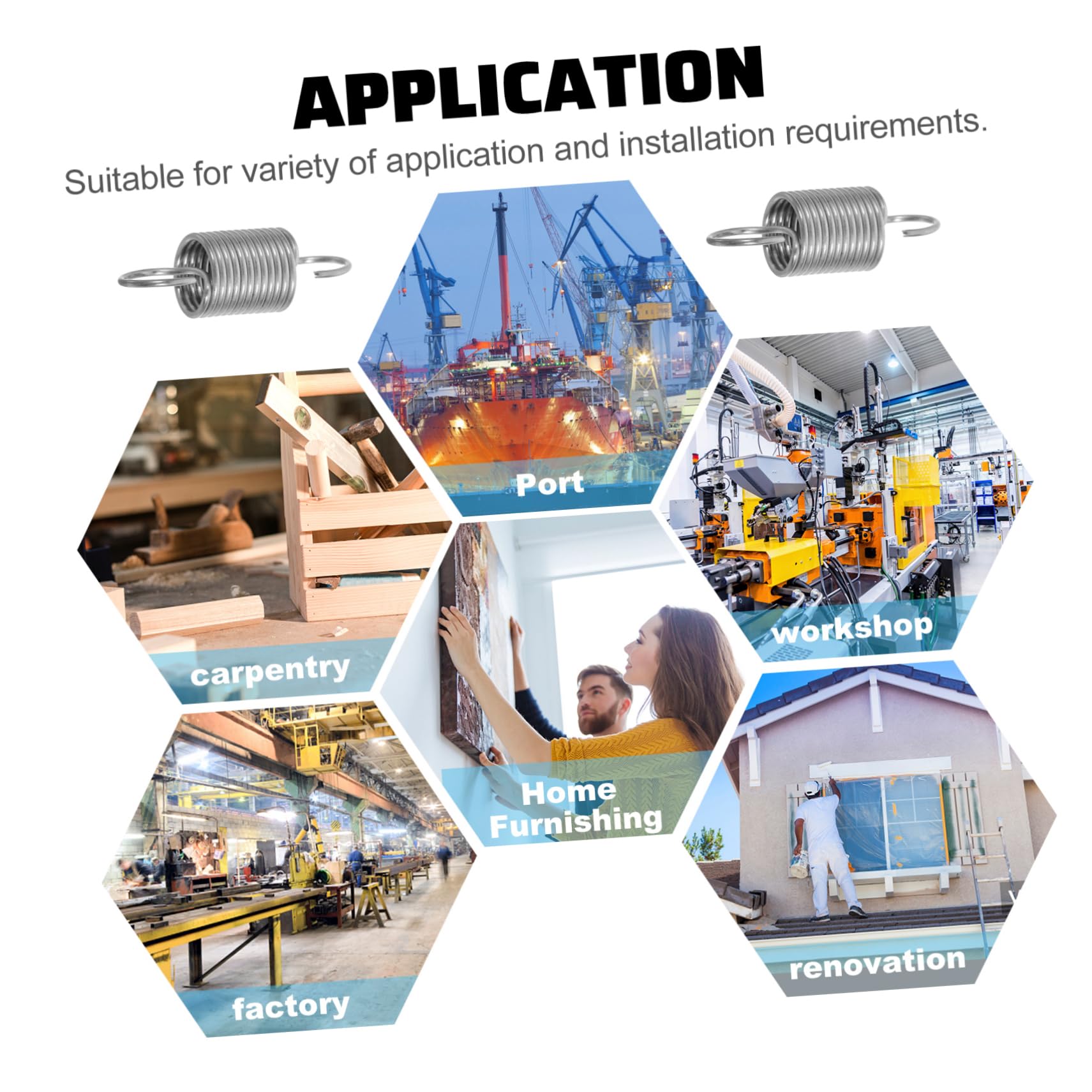 MUCKLILY 10pcs Stainless Steel Tension Springs 0.02in Wire 0.2in Od Heavy Duty Industrial Springs Hooks