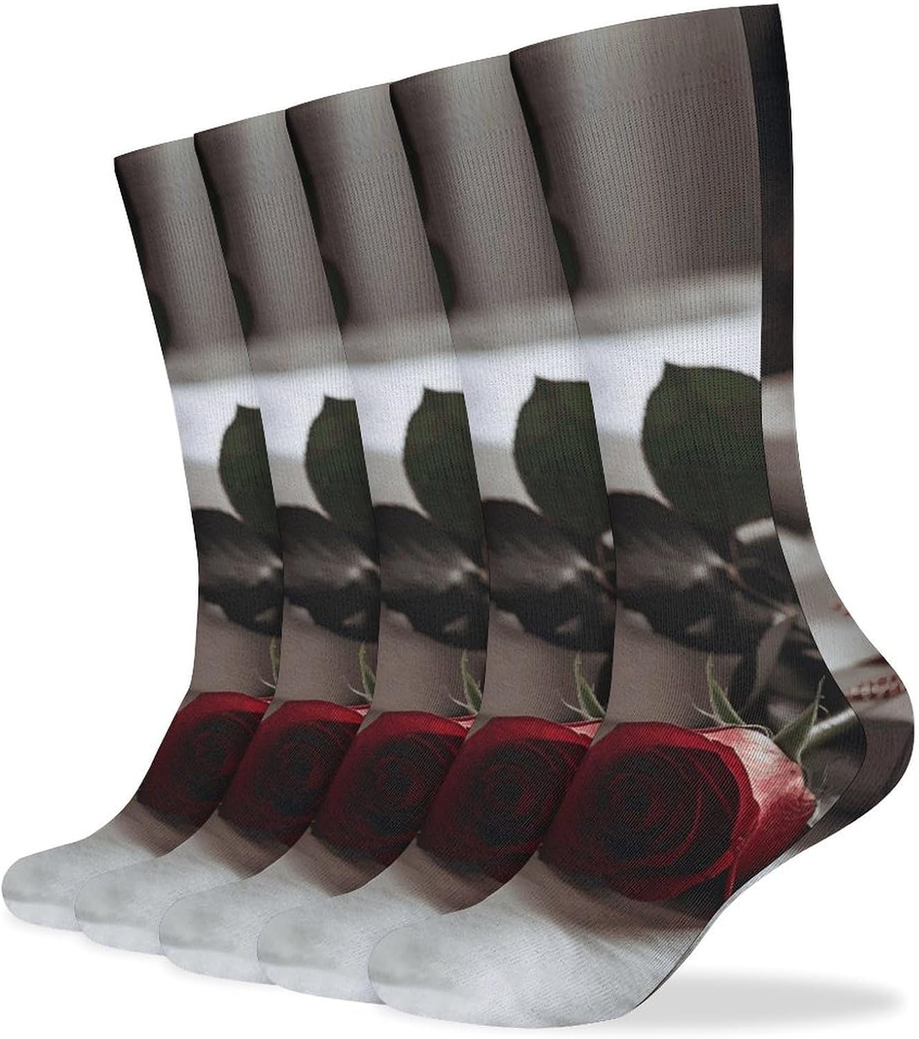 Gifts And Roses Stocking - Cute Casual Long Athletic,Crew Sock for Men Women,Running Socks Soft Breathable for Gift