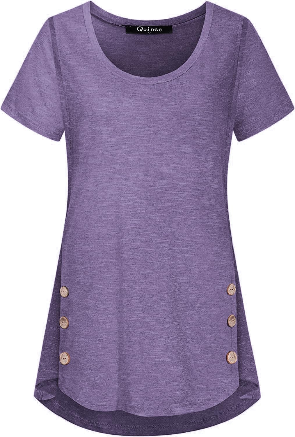 Quinee Women's Casual Button Side Nursing Tops Maternity Breastfeeding Tunic - Image 3