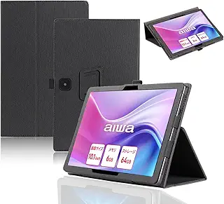 For aiwa tab AE10 JA4-TBA1009 ケース 保護カバー【ZENGZOUZ】 aiwa tab AE10 JA4-TBA1009 カバー 角度調整 軽量 磁気吸引 ペン収納可能 擦り傷防止 全面保護型 耐汚れ 耐衝撃保護ケース(ブラック)