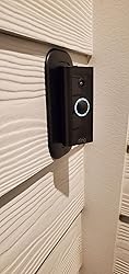 Wasserstein Horizontal Adjustable Angle Mount & Wall Plate For Ring Video Doorbell Wired – Black, Outdoor